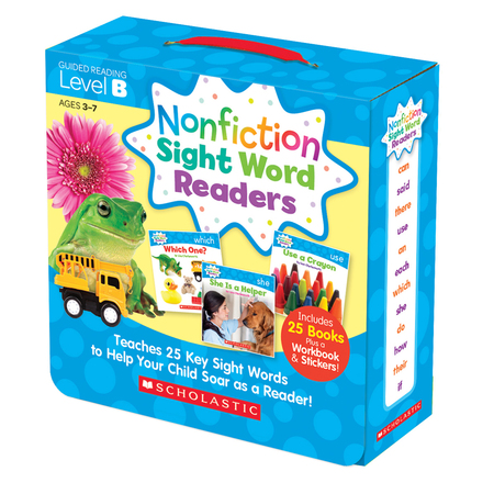 SCHOLASTIC TEACHING RESOURCES Nonfiction Sight Word Readers Set, Level B, Set of 25 Books 584282